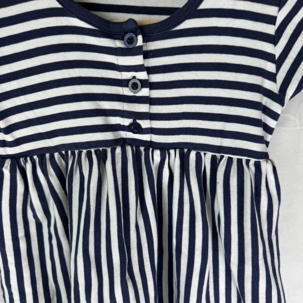 Hanna Andersson Navy/White Striped‎ Play Dress Sz 5